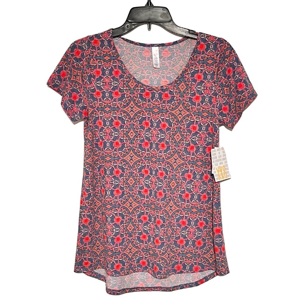 LuLaRoe Classic T Shirt Womens XXS Top Scoop Neck Geometric New